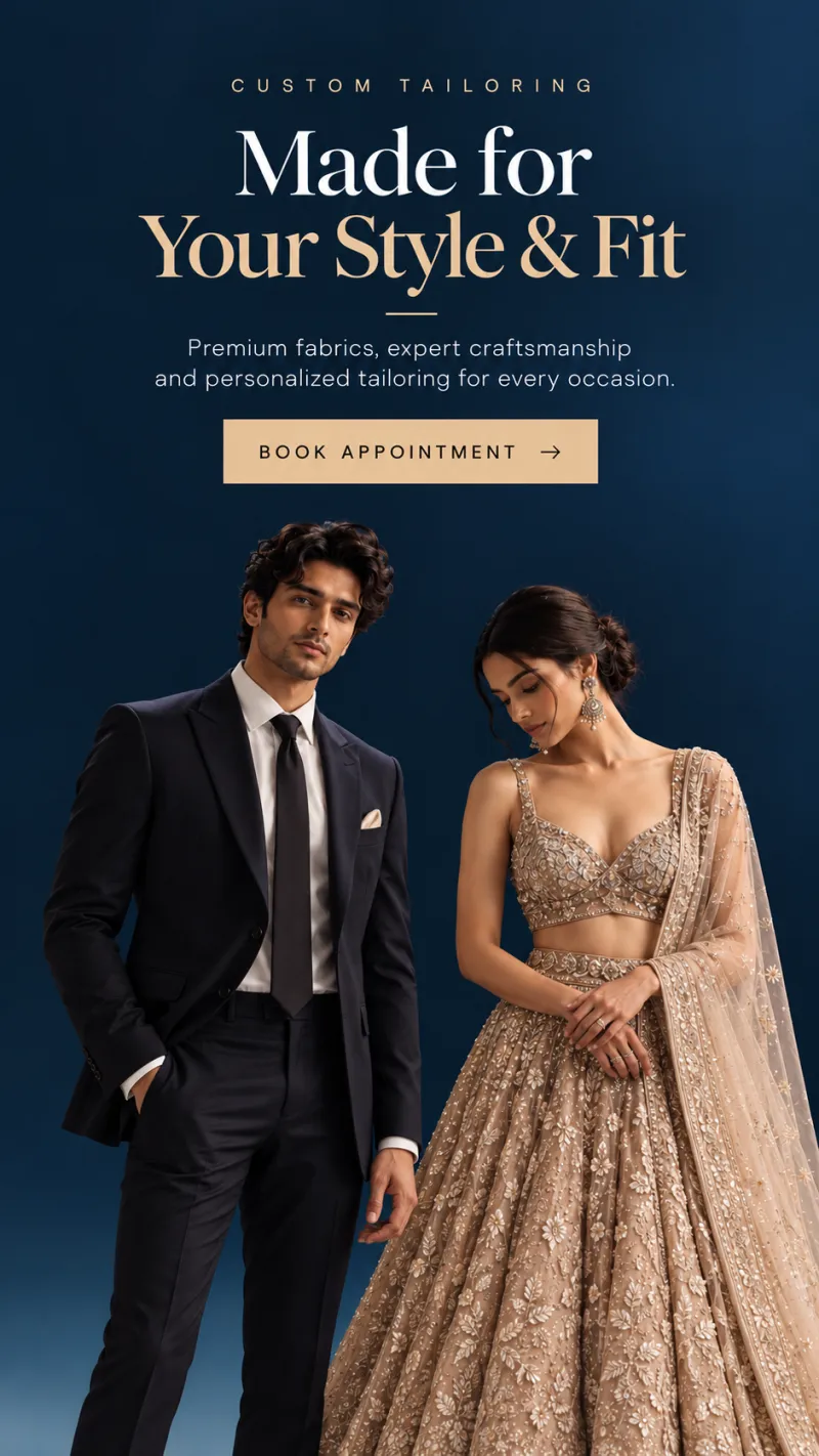 Custom tailoring made for your style and fit