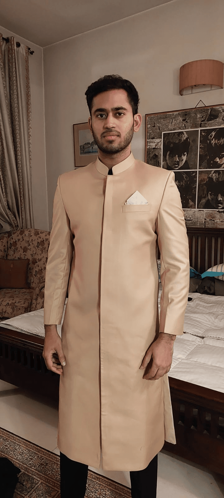 Beige sherwani