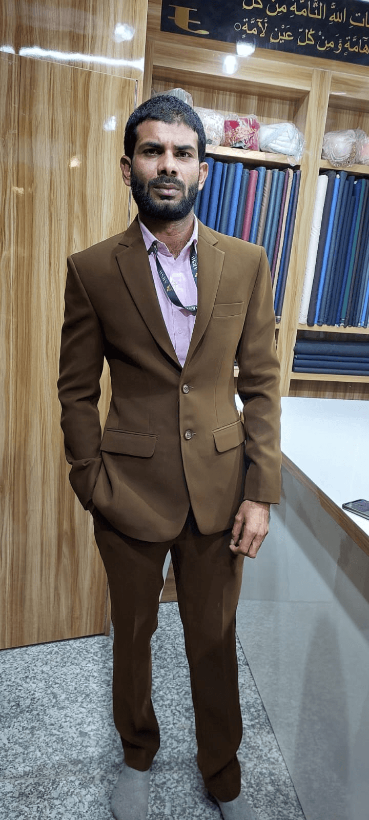 Brown suit